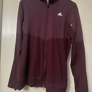 adidas Maroon and White Jacket